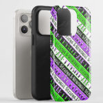 i myself am strange & unusual stripes gothic tough phone case for iphone samsung pixel