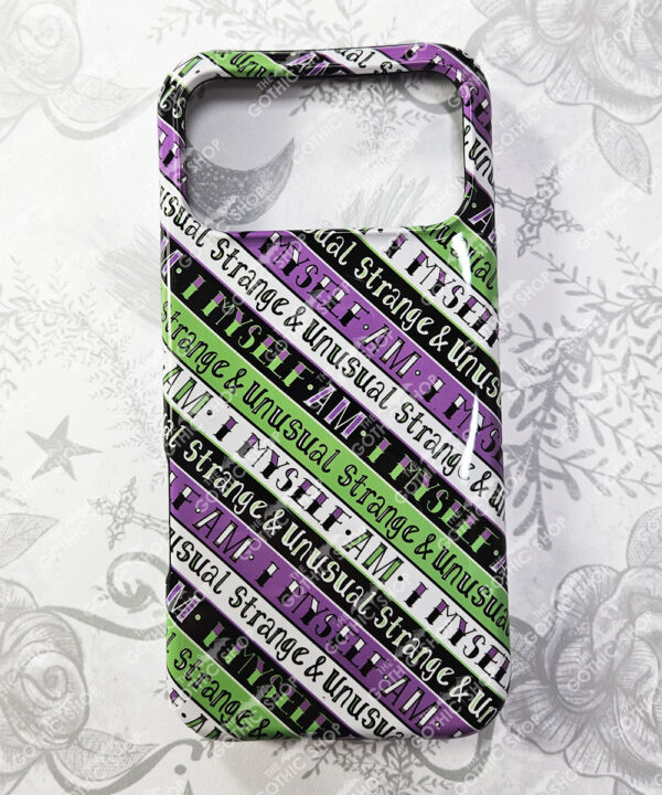 i myself am strange & unusual stripes gothic tough phone case for iphone samsung pixel