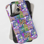 witchy village gothic tough phone case for iphone samsung pixel