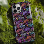 whimsical moths tough phone case for iphone samsung pixel