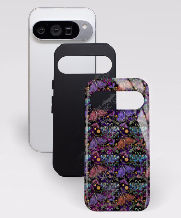 whimsical moths tough phone case for iphone samsung pixel