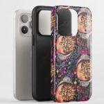 whimsical celestial moon tough phone case for iphone samsung pixel