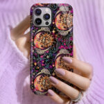whimsical celestial moon tough phone case for iphone samsung pixel