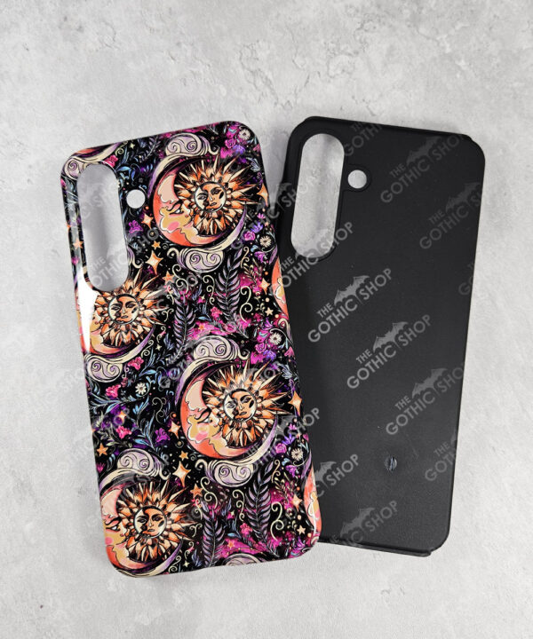 whimsical celestial moon tough phone case for iphone samsung pixel