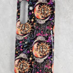 whimsical celestial moon tough phone case for iphone samsung pixel