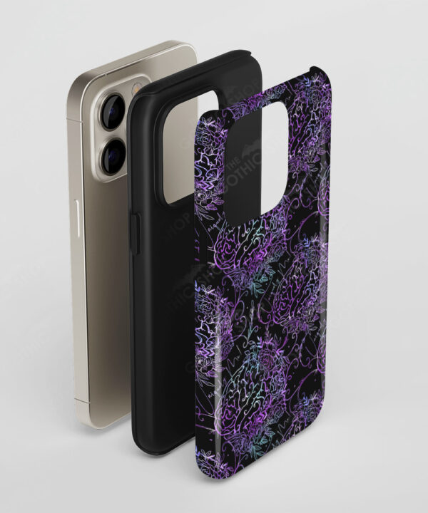 uniquely me purple brain tough gothic phone case for iphone samsung pixel