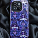 whimsical bats tough gothic phone case for iphone samsung pixel