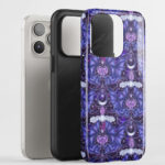 whimsical bats tough gothic phone case for iphone samsung pixel