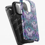 whimsical moths & moons tough gothic phone case for iphone samsung pixel