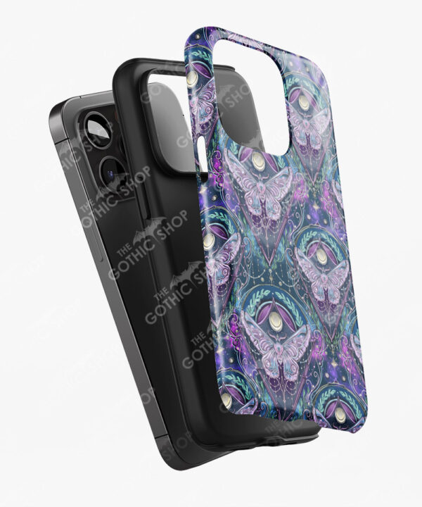 whimsical moths & moons tough gothic phone case for iphone samsung pixel
