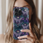 whimsical moths & moons tough gothic phone case for iphone samsung pixel