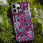 witch's garden tough gothic phone case for iphone samsung pixel