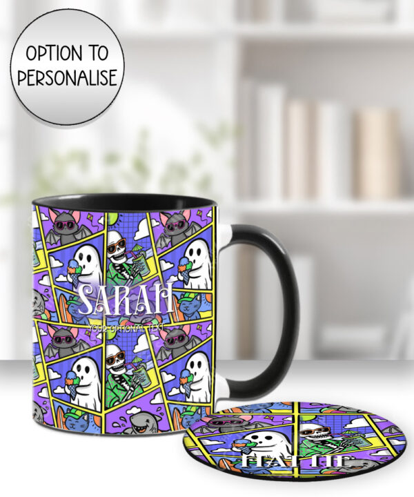 19326 personalised summer ghosts mug coaster 1