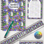 19329 personalised summer ghosts gothic stationery