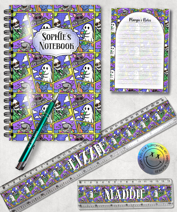 19329 personalised summer ghosts gothic stationery