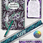 19347 personalised ghost orchid gothic stationery