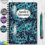 19347 personalised ghost orchid notebook 1