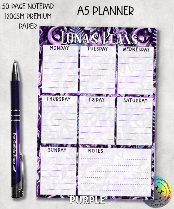 19349 personalised ghost orchid planner notepad 1