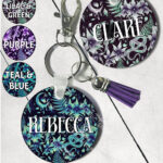 19353 personalised ghost orchid keyring 2