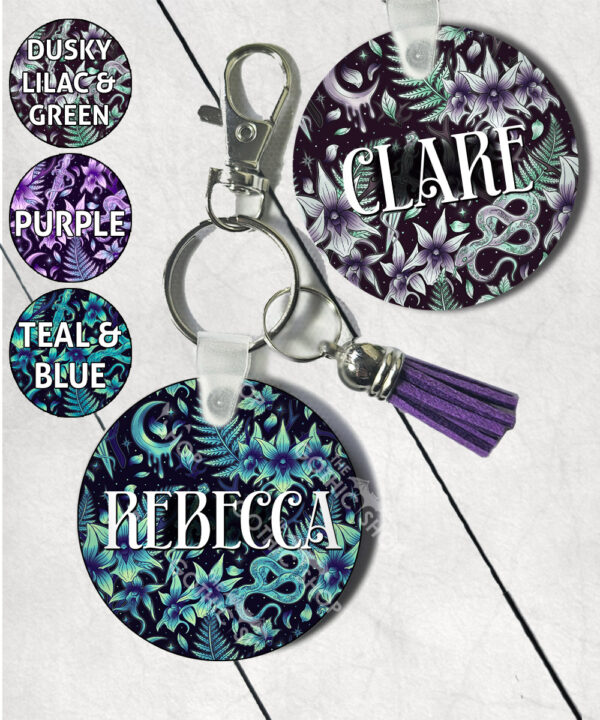 19353 personalised ghost orchid keyring 2