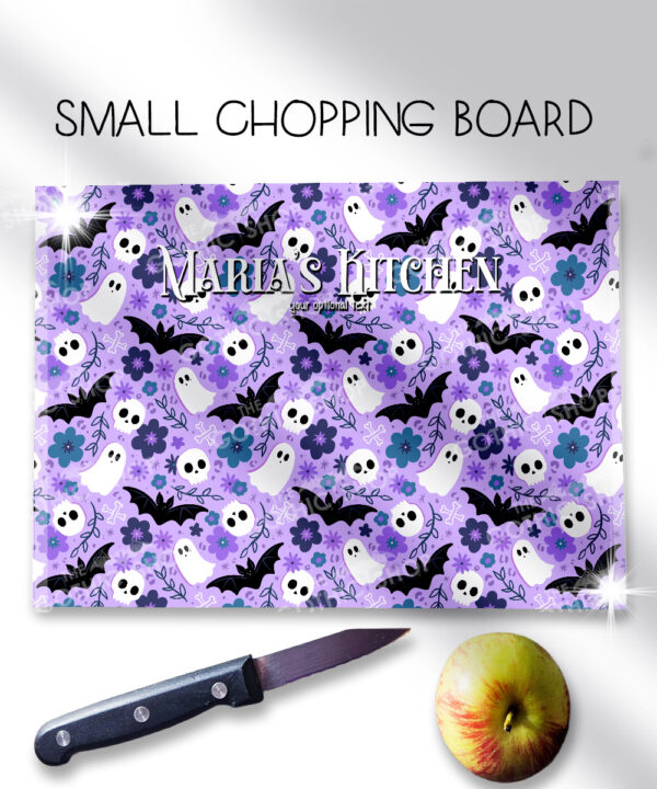19357 personalised cute gothic print chopping board 1