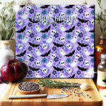 19357 personalised cute gothic print chopping board 2