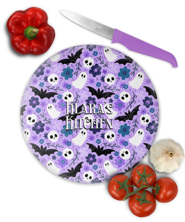 19358 personalised cute gothic print chopping board 1