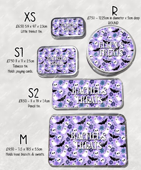 19359 personalised cute gothic print storage tin 5