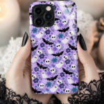 19370 gothic print lilac phone case 1