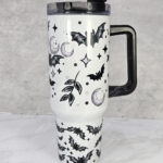 bats & purple moons grungy gothic large 40oz stanley style cup