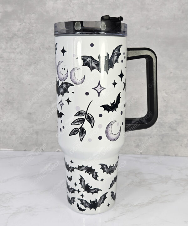 bats & purple moons grungy gothic large 40oz stanley style cup
