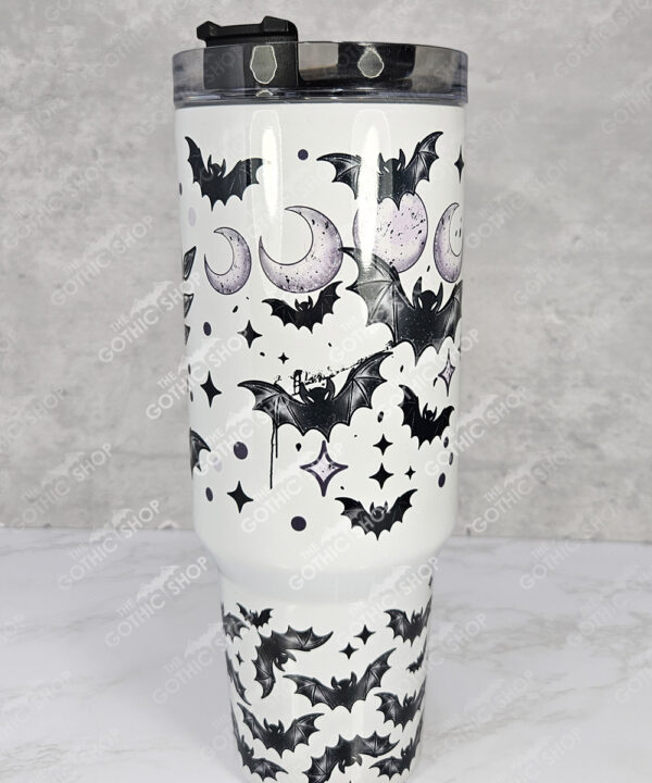 bats & purple moons grungy gothic large 40oz stanley style cup