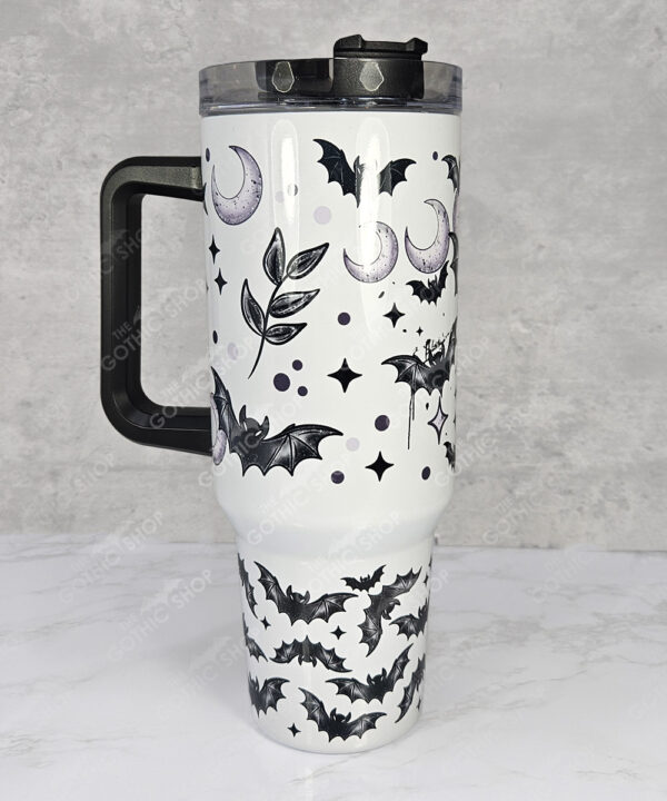 bats & purple moons grungy gothic large 40oz stanley style cup
