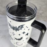 bats & purple moons grungy gothic large 40oz stanley style cup