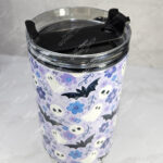 pretty ghosts & flowers gothic print lilac large 40oz stanley style cup