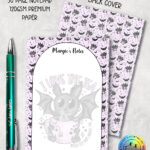 19389 love the tea bat gothic a6 notepad 1