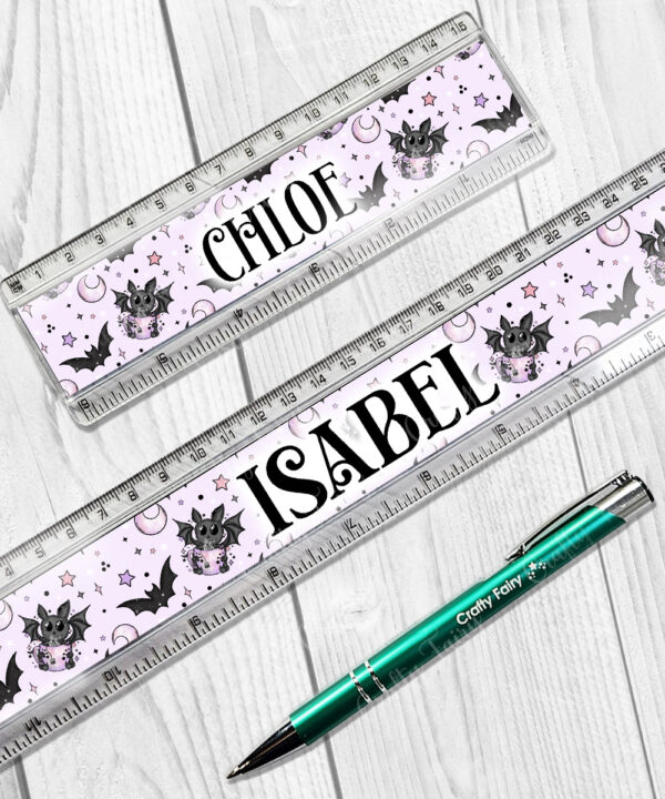 19392 love the tea bat gothic ruler 1