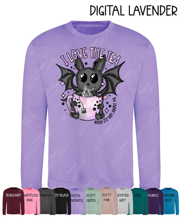 19396 love the tea bat gothic sweater 1