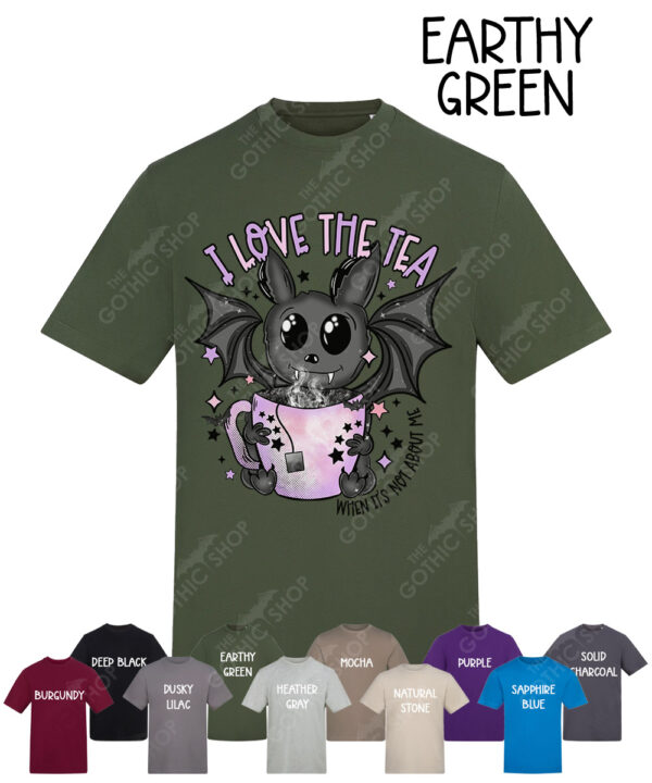 19397 love the tea bat gothic t shirt 2
