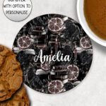 19401 personalised bookish raven coaster 2