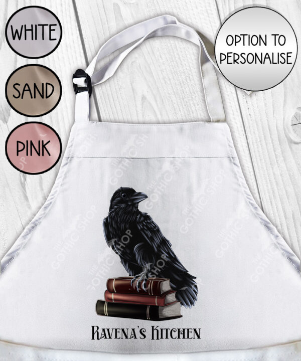 19406 personalised bookish raven apron 1