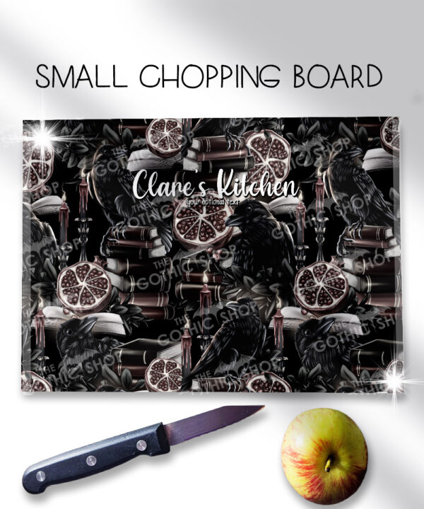 19407 personalised bookish raven chopping board 2