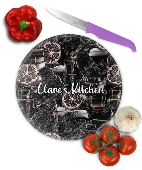 19408 personalised bookish raven chopping board 1