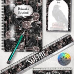 19409 personalised bookish raven gothic stationery