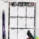 19412 personalised bookish raven a5 planner notepad