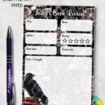 19413 personalised bookish raven a5 book review notepad