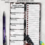19414 personalised bookish raven a5 day meal planner notepad