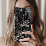 gothic ravens & pomegranate phone case for iphone samsung pixel