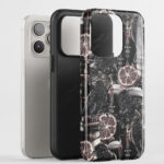 gothic ravens & pomegranate phone case for iphone samsung pixel