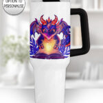 personalised fantasy dragon bookish gothic large 40oz stanley style cup